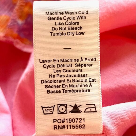 Likely Nori Floral Print Ruffled Mini Skirt in Orange/Pink (10) New With Tags - Picture 12 of 12